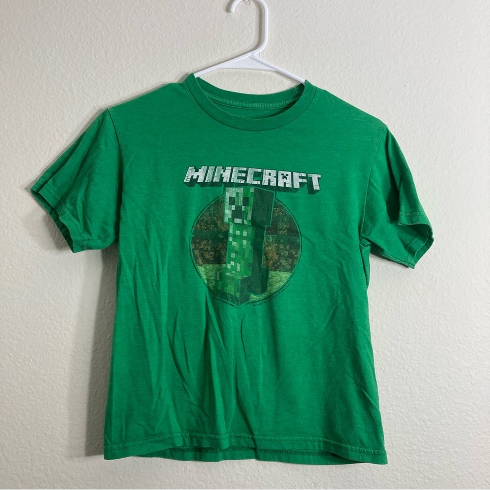 Minecraft Tee - Green - Kids Medium